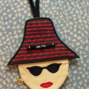 Chic Striped Hat Face Pouch